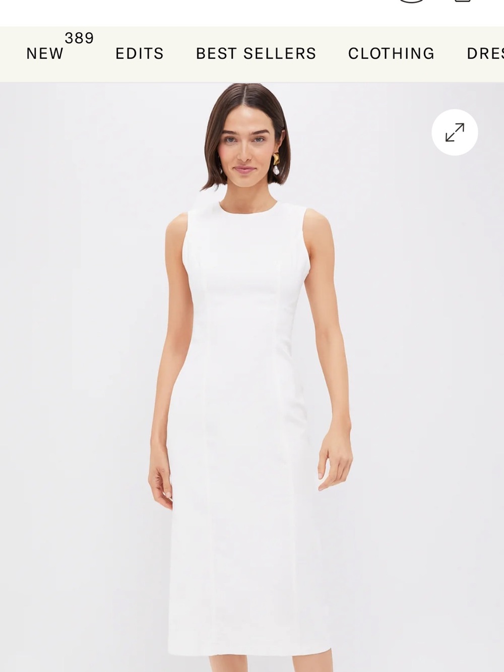 Tuckernuck Hyacinth House White stretch denim Amie Dress